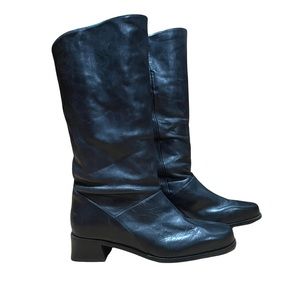 Vintage Markon black leather Shelly boots